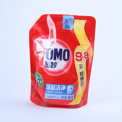 Doypack 60micは袋の洗濯洗剤の粉のパッキング袋の上の液体立場を噴出