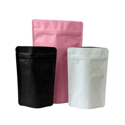Doypackマイラーの貯蔵のジッパー ロックの食糧を包む50g 100gのアルミ ホイルの上の無光沢の黒い立場
